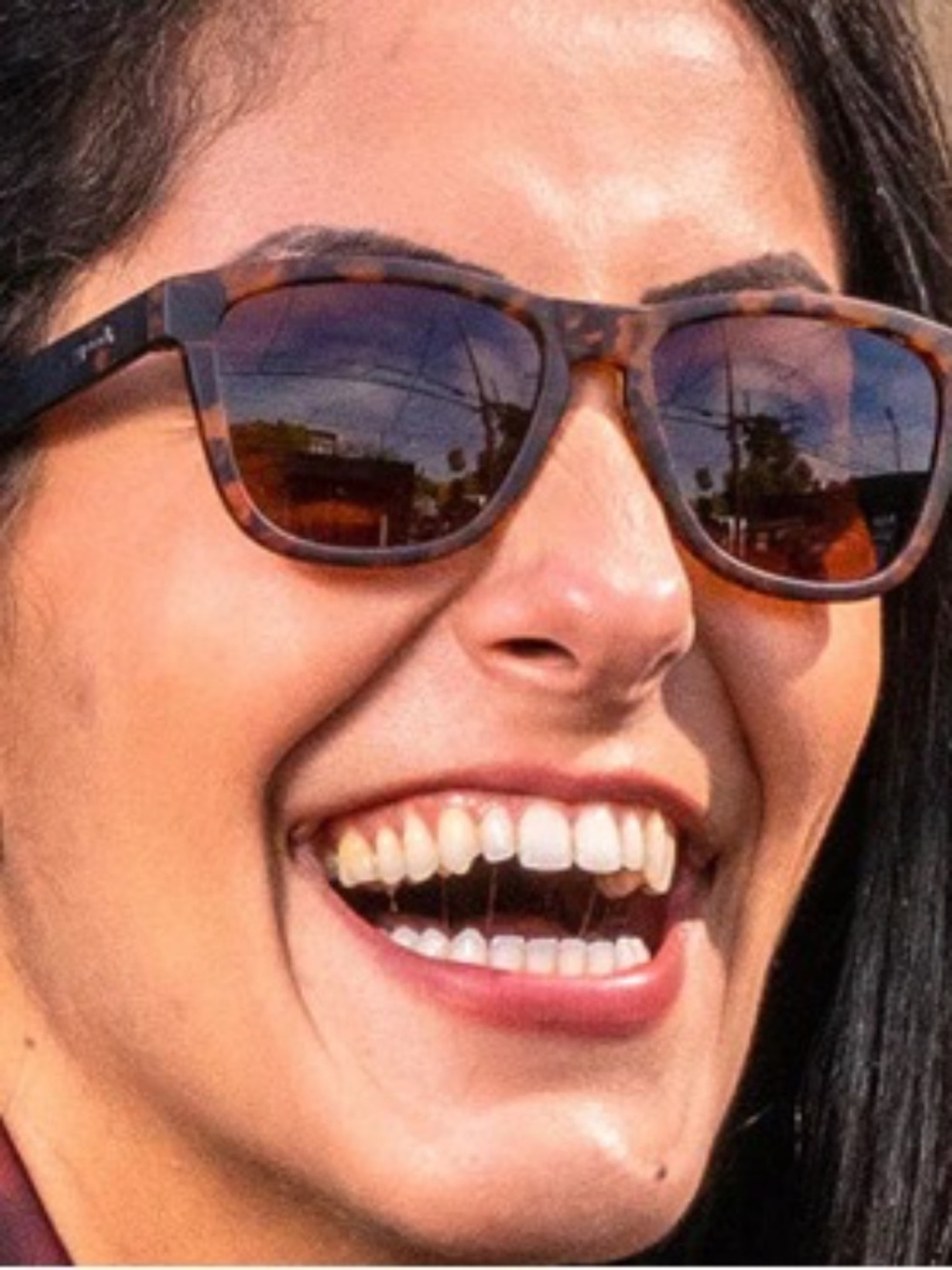 Goodr Tortoiseshell Frame Women's Sunglasses - Brown Lenses